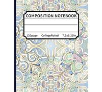 MANDALA Composition Notebook: Pastel Vintage Scrollwork Pattern Aesthetic
