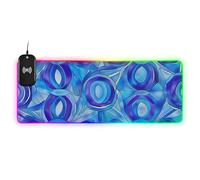 Mandala Cooler Wirel Ricarica Glowing Mouse Pad per Scrivania Gaming Big Desktop 30.6 x 15.6 pollici Tappetino per Mouse Computer