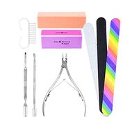 Mandala Crafts - Lima per unghie e buffer per manicure, kit di lima per unghie con buffer per unghie, lima per unghie, strumento per manicure, 9 pezzi