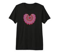 Mandala Cuore Punteggiato San Valentino Maglietta Premium
