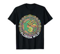 Mandala Decorato con Fenicotteri della Florida Wild Gator Maglietta