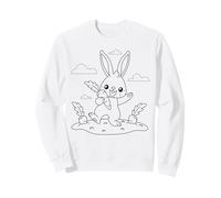 Mandala del Coniglietto da colorare e colorare per i Bambini Felpa