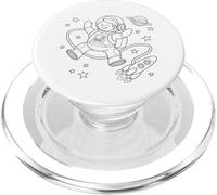Mandala del pianeta cosmo dell'astronauta del razzo spaziale PopSockets PopGrip per MagSafe