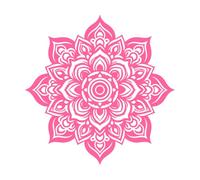 mandala di sussurri floreali a Adesivi incisi 42x42cm Personalizzazione personalizzata Rosa