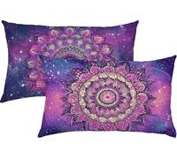 Mandala Federe Cuscini Divano 40x80 Boho Set di 2, Copricuscino Impermeabile Federe Letto Lino con Cerniera Invisibile, Morbido Traspiranti Copricuscini per Divano Home Decor, Tutte le Stagioni K3-535