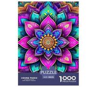 Mandala Flower 1000 Pezzi Art Design Puzzle Classici Impegnativo E Difficile Per Qualità Premium Per Adulti E Ragazzi Collection Puzzle Per Gioco Familiare, Festa Aziendale Regalo Per Amore E Amico 3