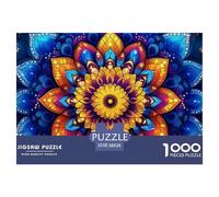 Mandala Flower 1000 Pezzi Puzzle Classici Impegnativo E Difficile Per Difficoltà Sfida Per Adulti E Bambini Da 14 Anni E Più Decorazione Domestica Regalo Giocattolo Colorato Per La Famiglia 38x26cm/