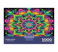 Mandala Flower 1000 Pezzi Set Puzzle Puzzle Classico Cartone Riciclato - Sfida Educativa, Gioco in Casa, Super Idea Regalo Per I Fan 52x38cm/1000pcs