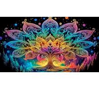 Mandala-flower Jigsaw Puzzle Impossible 1000Pcs Decorazione per la casa. Rilassamento e Intelletto per adulti e ragazzi da 14 anni 38x52cm/1000pcs