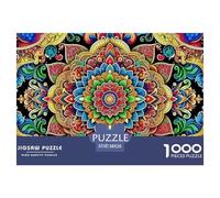 Mandala Flower Puzzle 1000 Pezzi Per Adulti E Bambini Con Una Misura Impegnativo E Difficile Giochi Rilassamento,Idea Regalo 38x26cm/1000pcs