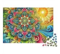Mandala Flower Puzzle 1000 Pezzi Rompicapo Avanzato - Immagine Dettagliata, Qualità Premium, Perfetto Come Regalo Creativo - 70x50cm/1000pcs