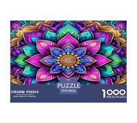 Mandala Flower Puzzle Da 1000 Pezzi Per Amanti Della Natura:Absolutely Stunning Ammira Paesaggi E Rafforza La Persistenza!