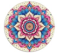 Mandala Flower - Puzzle rotondo da 1000 pezzi, per adulti e bambini, geografia, puzzle per adulti, 1000 pezzi (67,5 x 67,5 cm)