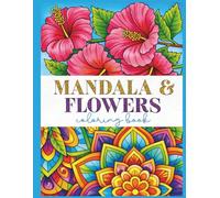 Mandala & Flowers Adult Coloring Book | Stress Relieving & Relaxing Patterns | Single Sided Pages