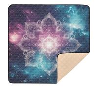 Mandala Galaxy Art - Tappetino da palestra e attività per bambini in morbida schiuma, per interni ed esterni, 1 pezzo, per la pancia e gattonare, 127 x 127 cm