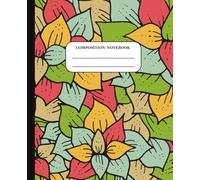 Mandala Garden Composition Notebook: Colorful Floral Pattern | 7.5 x 9.25 in | 100 Wide Ruled Pages for Writing, Journaling, or School: Bright and ... for Students, Teachers, and Nature Lovers