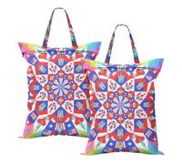 mandala giorno dell'indipendenza sacchetto della lavanderia per il viaggio impermeabile bagnato asciutto borse yoga allenamento 2 PCS vestiti sporchi borsa con manico