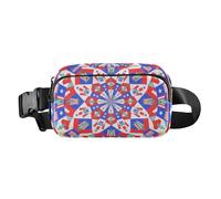 Mandala Independence Day, Marsupio alla moda per donne e uomini, grande capacità, borsa sportiva a tracolla con tracolla regolabile, per allenamento, corsa, escursionismo