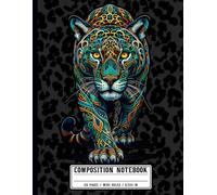 Mandala Jaguar Composition Notebook: Colorful Tribal Jungle Animal Wide Ruled Journal for Teens Students Teachers School Office and Zoo Lovers