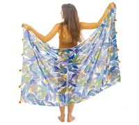 Mandala Life ART Copricostumi da Mare Donna 2024 Cottone Nappa Nero Telo Sarong XXL Bohemian Pareo da Spiaggia Grande Lungo Sexy Bikibi Cover Up 2024 Arazzo da Parete 180X120 Cm Fatto in India