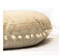Mandala Life ART Fodera per Cuscino da Pavimento Rotondo Bohémien - 60 cm - 100% Cotone - Custodia Pouf per Pouf per Soggiorno, Camera da Letto, Patio e Altro