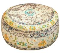 Mandala Life ART Fodera per cuscino da pavimento rotondo bohémien - 60x20 cm - 100% cotone - Custodia pouf per pouf per soggiorno, camera da letto, patio e altro