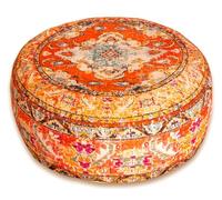 Mandala Life ART Fodera per cuscino da pavimento rotondo bohémien - 60x20 cm - 100% cotone - Custodia pouf per pouf per soggiorno, camera da letto, patio e altro