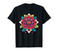 Mandala Lotus Flower Simmetria Boho Floral Zen Maglietta