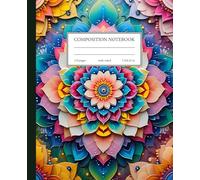 Mandala Magic - Pastel Wide Ruled Notebook: 110 Pages | Aesthetic Composition Book | Soft Colors for Relaxation & Creative Writing