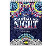 Mandala Night - Adult Colouring Books by Colorya - Spiral-Bound, Premium Quality Paper, No Medium Bleeding, A4 One-Sided Print