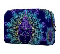 Mandala of Women Face Cosmetic Bag per donne, beauty case da viaggio grande borsa per il trucco pratica borsa organizer con cerniera, Multi, 18.5x7.5x13cm/7.3x3x5.1in, Beauty case