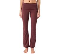MANDALA Pantaloni da Yoga da Donna Classici con Risvolto rosso scuro | XS