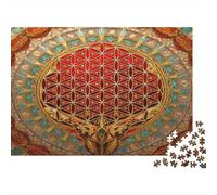 Mandala Puzzle 1000 Pezzi Per Adulti Stained Glass Puzzle Legno Premium Idea Regalo Uomo E Donna Idea Regalo Per Lei O Lui Regalo Personalizzato Antistress 1000pcs (75x50cm)