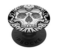 Mandala Sacro Geometria Teschio PopSockets PopGrip Adesivo