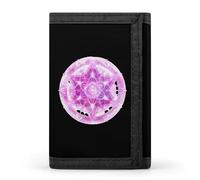 Mandala Sacro Metatron Cub Portafoglio Trifold Carino Slot per Carte Holder Clutch Portafogli per Uomo Donna, Stile:, Taglia unica