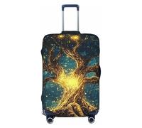 Mandala, The Tree of Life - Copertura elastica da viaggio per valigia, con stampa, antigraffio, Nero , M