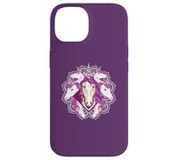 MANDALA UNICORNO Magico Mindful Carino Meme Custodia per iPhone 14