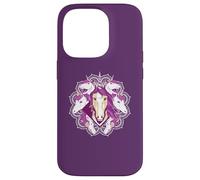 MANDALA UNICORNO Magico Mindful Carino Meme Custodia per iPhone 14 Pro
