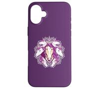 MANDALA UNICORNO Magico Mindful Carino Meme Custodia per iPhone 16 Plus