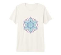 Mandala Viola e Blu Maglietta Premium