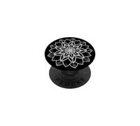 Mandala White Pattern Gift for Flower Lovers PopSockets PopGrip Adesivo
