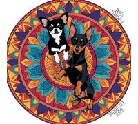Mandala with dogs