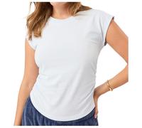 Mandala - Women's Side Ruffled Top - T-shirt L bianco