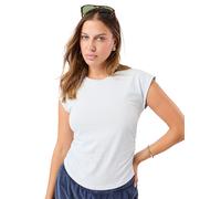 Mandala - Women's Side Ruffled Top - T-shirt M bianco
