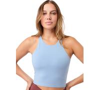 MANDALA Yogatop da donna con reggiseno integrato Cross azzurro | L
