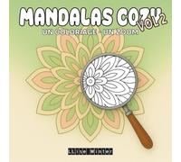 Mandalas Cozy Vol.2: 40 coloriages avec pages de suivi (tracker) | Bilingue FR/EN | Faciles et relaxants