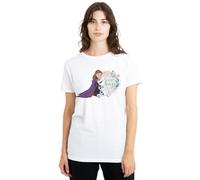 mandarin creative ltd Frozen Anna And Olaf Like Warm Hugs Ladies T Shirt, White, Bianco, M Donna