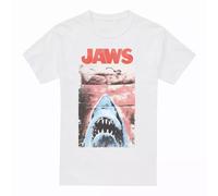 mandarin creative ltd Jaws Punk Poster T Shirt, White, Bianco, XXL Unisex-Adulto