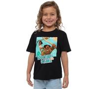 mandarin creative ltd Maui Moana Aventures in Oceania Girls T Shirt, Nero, 7-8 Anni Bambine e Ragazze