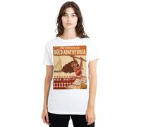 mandarin creative ltd Moana Bold Adventurer Ladies T Shirt, White, Bianco, L Donna